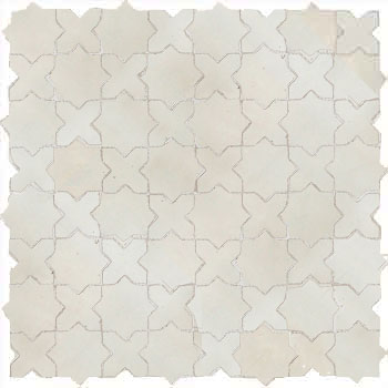 Mosaic House Moroccan tile Tanger S 1 White  solid zellige, mosaic, zellij, field, pattern, glaze 